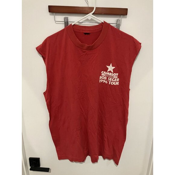 Bob Seger Camelot Music 1996 Sleeveless Tour T-Shirt, Red, XL - Picture 1 of 5